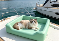 Plateforme de repos flottante gonflable antidérapante pour animaux de compagnie, pont flottant pliable et portable pour chiens