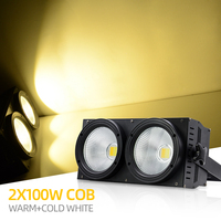 Penjepit besar LC006 lampu panggung 2*100w hangat putih dingin 2 mata COB LED Par Cahaya untuk Disco pesta klub Bar Dj acara lampu panggung