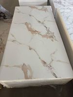 Revestimiento de Pared con Efecto Piedra Premium, Revestimiento con Efecto Mármol de Lujo con Vetas Doradas UV para Personalización Interior de Toda la Casa