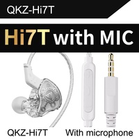 Écouteurs intra-auriculaires filaires dynamiques QKZ Hi7T de haute qualité 3,5 mm, parfaits pour le sport et les jeux, compatibles avec iPhone, Samsung, Xiaomi
