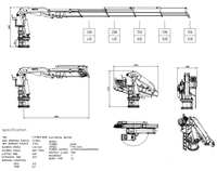Grue de pont télescopique Onmarine en promotion – Grue de quai pour bateau avec télécommande sans fil, portée 2m-6m