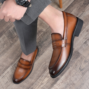 Productos en Oferta 2024 Zapatos Clásicos de Estilo Italiano de Lujo, Zapatos de Vestir de Oficina de Cuero PU Genuino, Oxfords para Hombre - Product Image 5