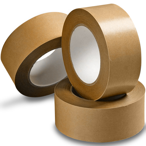 Eco Friendly Brown Kraft Paper Tape Writable Water Activated Single Sided Acrylic Adhesive Waterproof Carton Sealing Tape