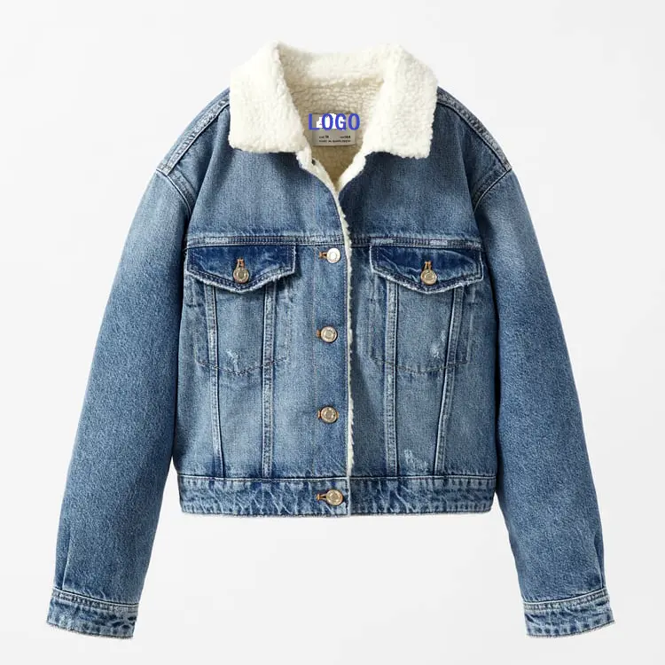 Hot Sale OEM Custom Fashion Kinder Jeans jacke Winter Polsterung Jeans Mantel für Jungen