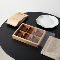 Caja Transparente Mate para Pastelitos de Luna, Estuche de Embalaje para Repostería de Yema de Huevo, Cartón Blanco, Logotipo Personalizado, Fabricante Mayorista