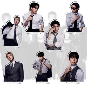 YAKELIKE แบงทันบอยส์ เจเค วี จีมิน อัลบั้มใหม่ คอมแบค ของตกแต่งตั้งโต๊ะแบบสองด้าน พวงกุญแจแบบกำหนดเอง - Product Image 1