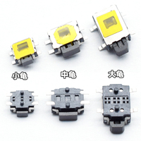 Interruptor táctil SMD de empuje lateral de 4.7*3.5mm, 4 pines, con base plana tipo Mid-Turtle y poste, para dispositivos electrónicos de consumo e industriales