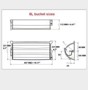 Cubos Elevadores de Plástico <span class=keywords><strong>PP</strong></span> de 6L, Tipo Z, con Rodamiento de Rodillos para Maquinaria de Alimentos y Bebidas - Product Image 5