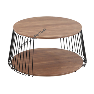 Mẫu Miễn Phí Bằng Đá Cẩm Thạch Gỗ Vàng Đồng Đầu Xương Trắng Inlay Thép Không Gỉ Acrylic Đen Vòng Bàn Cà Phê - Product Image 1