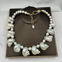 Collier ras du cou de 18 pouces en perles d'eau douce Edison 100 % naturelles, forme pomme de terre, 9 mm, qualité AA, avec fermoir en laiton plaqué or 18 carats, pour femme, grande taille