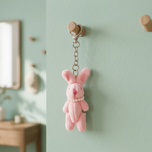 Portachiavi Mini Coniglio in Peluche dal Design Compatto e Carino per Esporre le Chiavi - Product Image 2