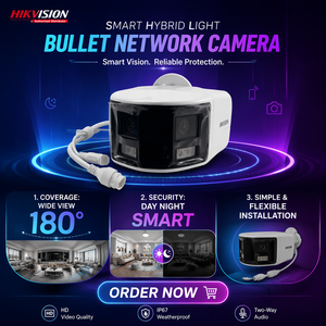 Hikvision DS-2CD1T83G2P-LIUF/SL 8MP 180 °   Cámara Panorámica Tipo Bala, Luz Híbrida Inteligente, Audio Bidireccional, Disuasión Activa, IP67, CCTV - Product Image 3