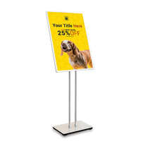 Boîte lumineuse publicitaire LED rectangulaire autoportante en alliage d'aluminium à double panneau, pour affichage d'entrée mobile