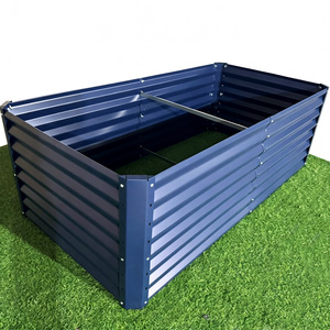 VERTAK 180x90x60cm Galvanized Steel Raised Garden Bed Powder Coated Metal Planter <b>Box</b> for <b>Outdoor</b> Vegetable Gardening - Product Image 4