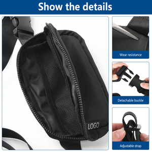 Bolsa de Cintura Deportiva Impermeable Personalizada de Nailon para Yoga, Riñonera de Viaje Estilo Mini para Mujer - Product Image 3