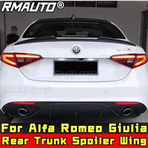 ชุดแต่ง Alfa Romeo Giulia สปลิตเตอร์ฝากระโปรงท้าย ปีกหลังลายคาร์บอนไฟเบอร์ สไตล์ M4 ปีกหลังฝากระโปรงท้าย อุปกรณ์ตกแต่งรถยนต์ - Product Image 3