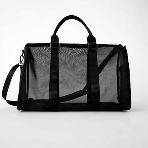 Bolsa Deportiva de Malla Negra, Gran Capacidad, con Separación para Ropa Seca y Mojada, para Viajes y Yoga - Product Image 1