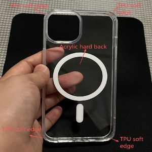 Funda Magnética Transparente de TPU + Acrílico, Estilo Oficial, al Mejor <span class=keywords><strong>Precio</strong></span>, para <span class=keywords><strong>iPhone</strong></span> <span class=keywords><strong>11</strong></span>, 17, 15 Pro Max, Samsung S26 Plus, S25 Ultra - Product Image 4
