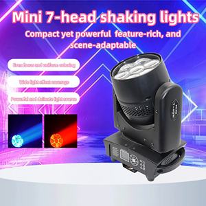 Projecteur LED mobile 7 têtes à haute densité de puissance, contrôle DMX512, design léger pour utilisation mobile, mise au <span class=keywords><strong>point</strong></span> réglable 8.5-45° - Product Image 1