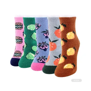 KAITE-1-K0131 Ladies Cozy Warm Socks Women's Fuzzy Sleeping Tube Socks For Women