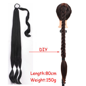 Extensiones de Cabello Sintético de 34 Pulgadas <span class=keywords><strong>para</strong></span> Cola de Caballo, Cola de Caballo Trenzada DIY con Banda Elástica y Anillo <span class=keywords><strong>para</strong></span> el Cabello, <span class=keywords><strong>Trenzas</strong></span> <span class=keywords><strong>para</strong></span> Mujer - Product Image 3