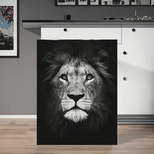 Arte moderna della parete del leone della porcellana di cristallo di arte stampata UV su ordinazione grande arte contemporanea della parete <span class=keywords><strong>per</strong></span> la decorazione domestica premio - Product Image 3