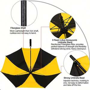 Parapluie inversé double couche coloré personnalisé CJX945 avec poignée en C, coupe-vent, impression de logo, vente en gros - Product Image 2