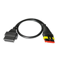 Cable de Diagnóstico Adaptador Hembra Universal OBD/OBD2 para Amplificador Garfour Serie 1.5, 5 Pines, 16 Pines, Aislamiento de PTFE, Automotriz