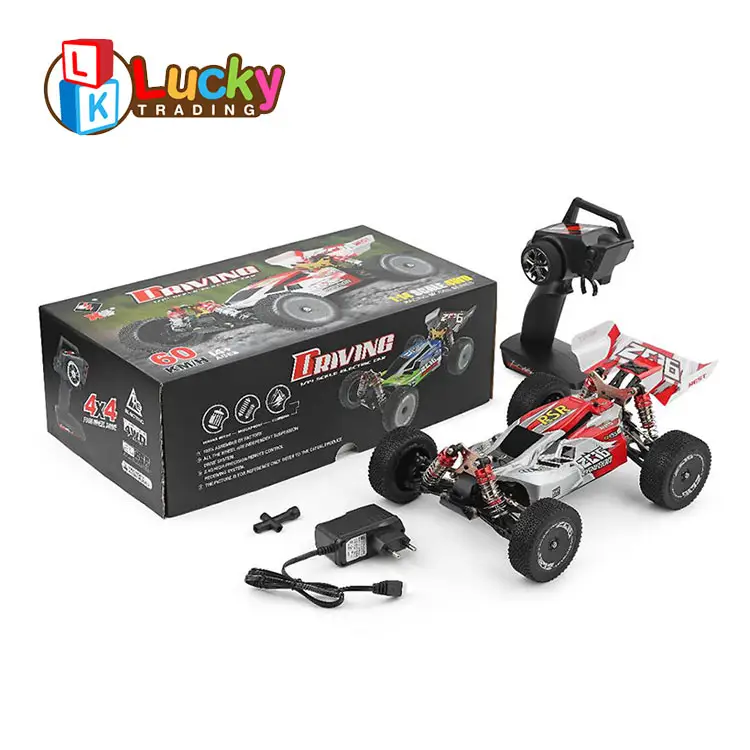 Wltoys 144001 Racing 60KM/H Alloy Chassis Vehicle 1/14 Electric Car Rc Truggy