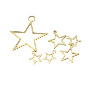 Accessoires de bijoux DIY faits à la main : pendentif étoile creuse en cuivre, cadre de bague sans soudure, lot <span class=keywords><strong>d</strong></span>'accessoires pour boucles <span class=keywords><strong>d</strong></span>'oreilles - Product Image 5
