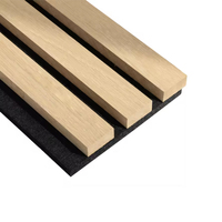 Panneaux muraux en bois de caoutchouc à lattes, insonorisants, décoratifs et modernes, à prix compétitif, pour la maison, le bureau et le salon