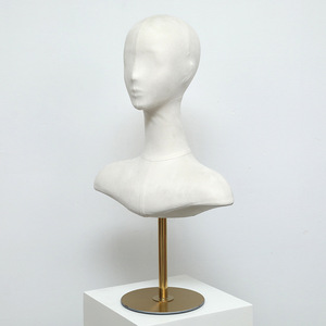 Clothing Store Display Props <strong>Female</strong> Wig Model with Braided Hair Shoulders Real Hair Mannequin Window <strong>Dummy</strong> Head Made of <strong>Plastic</strong> - Product Image 5