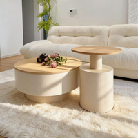 Ensemble de tables basses rondes modernes en bois stratifié, style scandinave, pour salon, meubles de maison