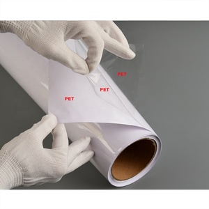<span class=keywords><strong>Film</strong></span> de laminage à froid en PET <span class=keywords><strong>transparent</strong></span> super clair <span class=keywords><strong>adhésif</strong></span> double face pour l'artisanat photo en acrylique et les projets lenticulaires - Product Image 1