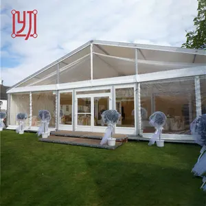Tente de mariage transparente permanente en aluminium 12x24 pieds