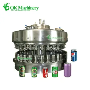 Energy Drink Beer Juice Aluminum Carbonated Tin Can Filling Machine Equipment Production Line