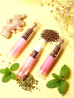 Huile à lèvres repulpante type pression, sensation épicée au gingembre, traitement des lèvres, boost de collagène et peptides, gloss hydratant, marque privée OEM