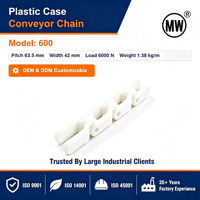 Zware uitvoering 600-kassige transportketting Sideflex, radius 700 mm, draagvermogen 6000 N, voor bottellijn en farmaceutische transportbanden