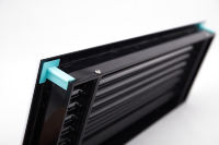 Grille de ventilation de retour d'air industrielle moderne personnalisée en aluminium et plastique ABS anti-corrosion avec filtre persianné pour salle de sport