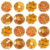 Lingotes de Chocolate Dulce al por Mayor, Chocolate con Leche Halal Personalizado en Forma de Moneda y Barra de Oro Sólido, Varios Tamaños