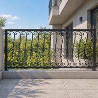 Clôture en aluminium décorative anti-rouille avec revêtement en poudre, motif personnalisé, clôture de sécurité pour villa, jardin, cour