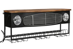 Colección Clásica de Bares: Barra de Pared Iron/WD Ambassador en Negro/Mango Ar, Acabado en Metal/Madera de Mango, Precio al por Mayor - Product Image 3