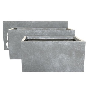 Ventes chaudes Ronglin <span class=keywords><strong>Jardinière</strong></span> <span class=keywords><strong>rectangulaire</strong></span> en GRC faite à la main de 59 à 100 cm, légère, moderne, finition naturelle/peinte pour la maison et le jardin - Product Image 1