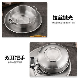 Juego de tazones de acero inoxidable con doble asa, dorados y plateados, pequeños, para postre, sopa, con cuchara, para fiestas, hoteles, café y té. - Product Image 2