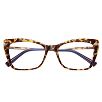 Montures de lunettes tendance anti-lumière bleue œil de chat pour femmes Nouvelle mode Qualité Lunettes sans ordonnance Forme de visage diamant