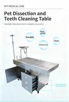 Table de traitement vétérinaire en acier inoxydable 304 avec évier, table de préparation animale, équipement de clinique, fabricant