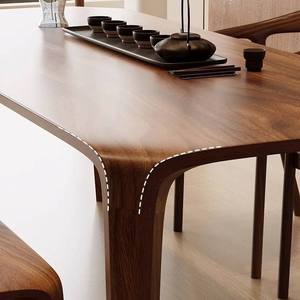 Ensemble <span class=keywords><strong>de</strong></span> table à manger carrée moderne en bois massif <span class=keywords><strong>de</strong></span> chêne pour appartement, hôtel et villa, mobilier écologique pour la maison - Product Image 2