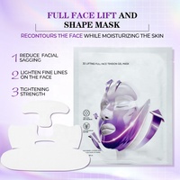 Mascarilla Facial de Hidrogel 3D Coreana de Marca Privada OEM, Reafirmante en V-Line, Antiarrugas, Hidratante, Vegana, al por Mayor, con Retinol y Vitamina C