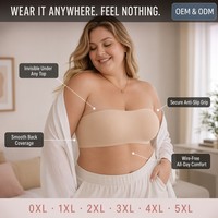 Soutien-gorge sans bretelles push-up sans coutures, sans armatures, grande taille, bonnet complet, coussinets amovibles, lingerie blanche confortable pour femme, usage quotidien, du L au 5XL