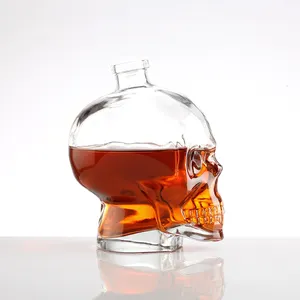 Jot-botella de whisky personalizable con diferentes tipos de Calavera, whisky